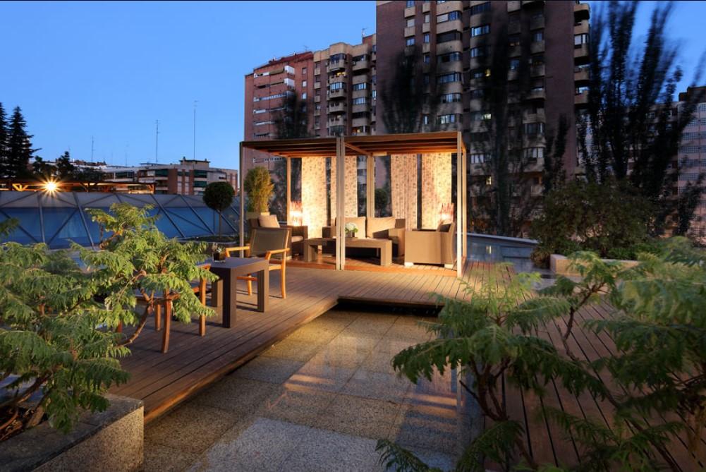 Eurostars Suites Mirasierra Madrid Exterior photo The rooftop garden